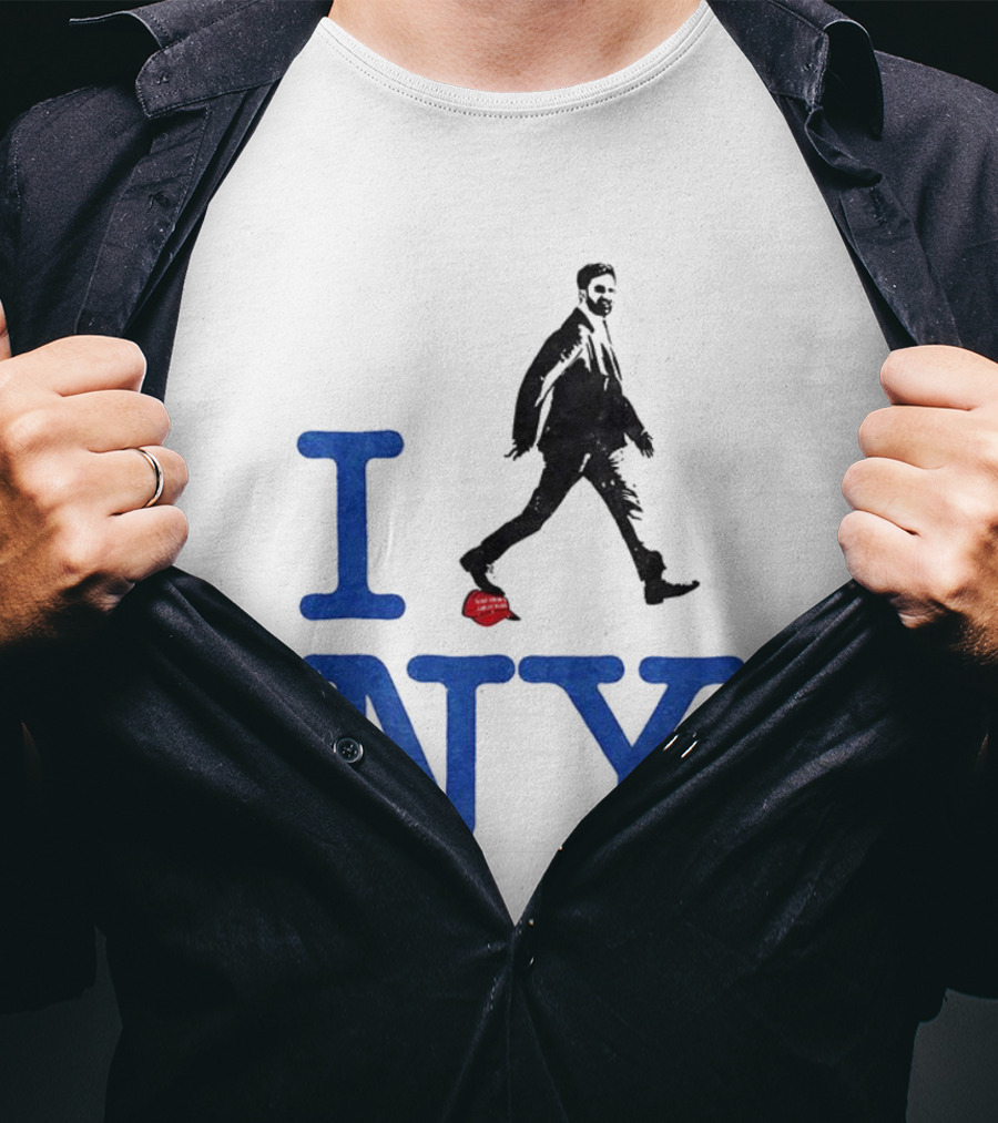 I Love NY Zohran Mamdani Walking Silhouette T-Shirt