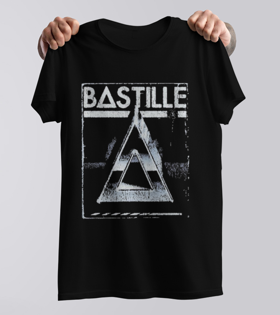 Bastille Denim Triangle Vintage VHS Style T-Shirt