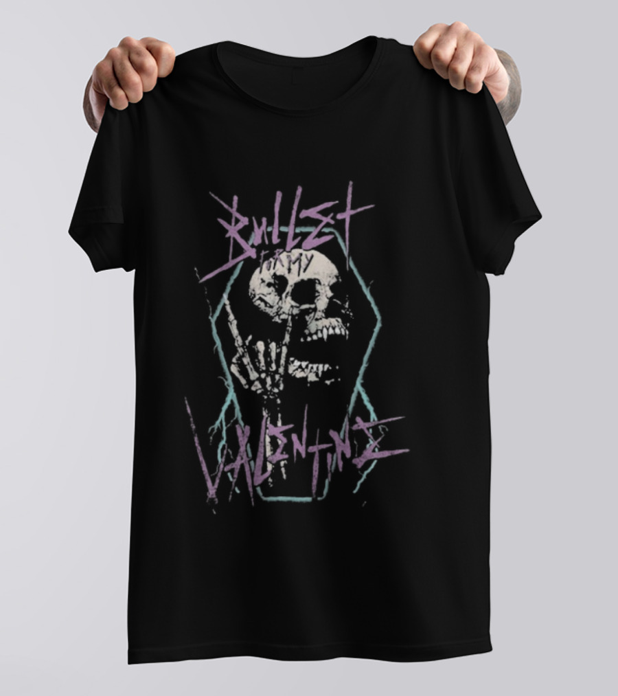 Bullet For My Valentine Coffin Skull Pastel Gothic Style T-Shirt