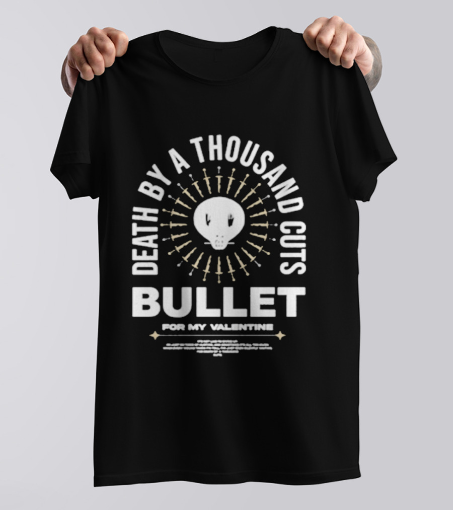 Bullet For My Valentine Death By A Thousand Cuts Skull And Swords T-Shirt