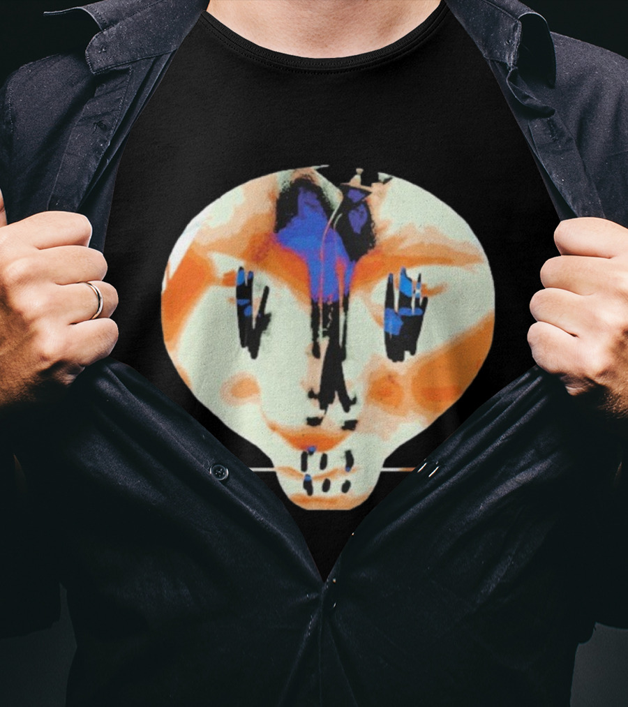 Bullet For My Valentine Skull Infill Abstract Vibrant Style T-Shirt