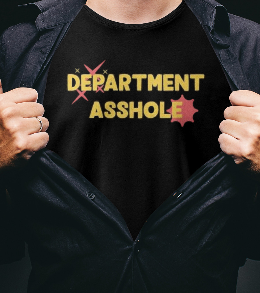 Chris Boden Department Asshole Text Humor With Star Badge Icon T-Shirt