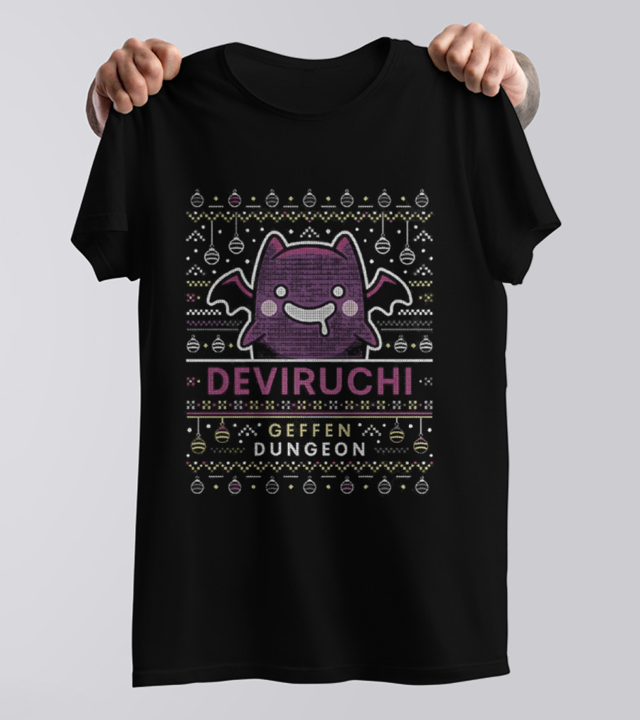 Deviruchi Geffen Dungeon Ugly Christmas Sweater Ornaments T-Shirt