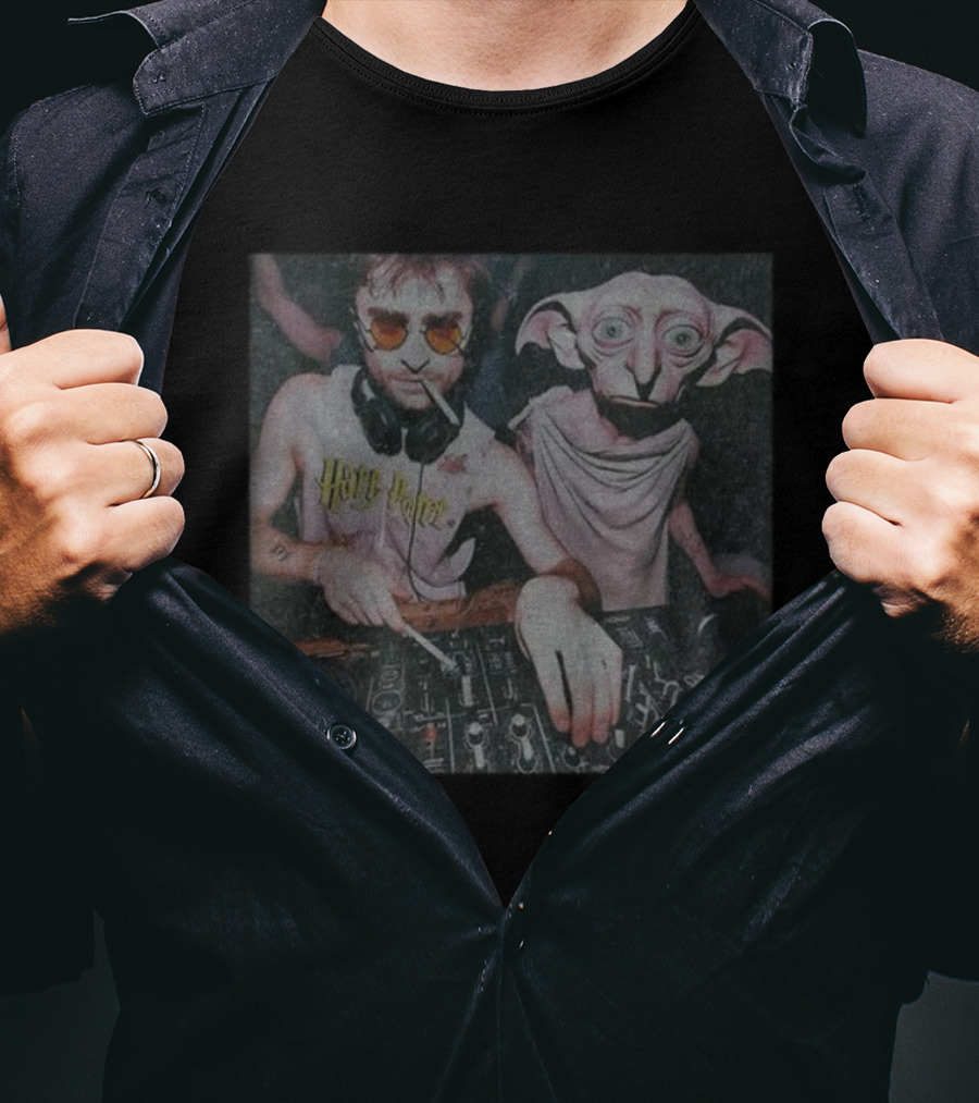 Harry Potter Dobby Vintage DJ Party Scene T-Shirt