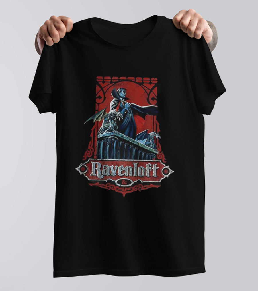 Ravenloft Dungeons And Dragons 50th Anniversary Vampire Imagery T-Shirt