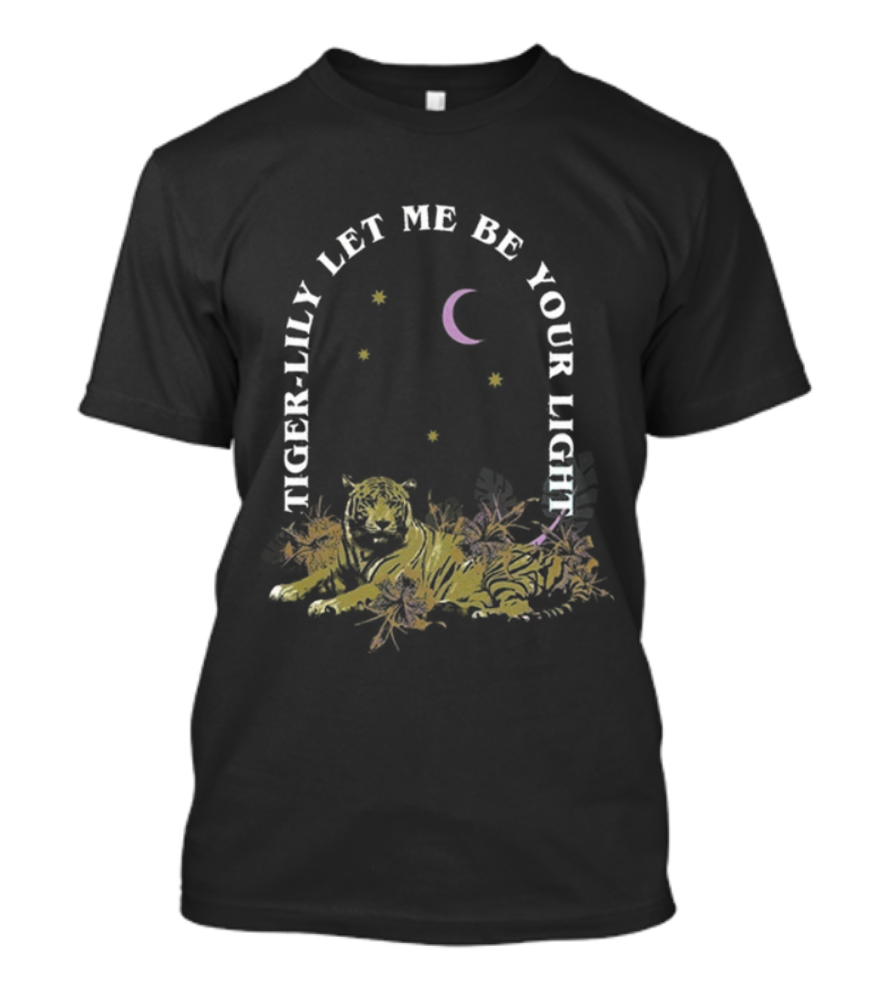 Tiger-Lily Let Me Be Your Light Moon Stars Illustration T-Shirt