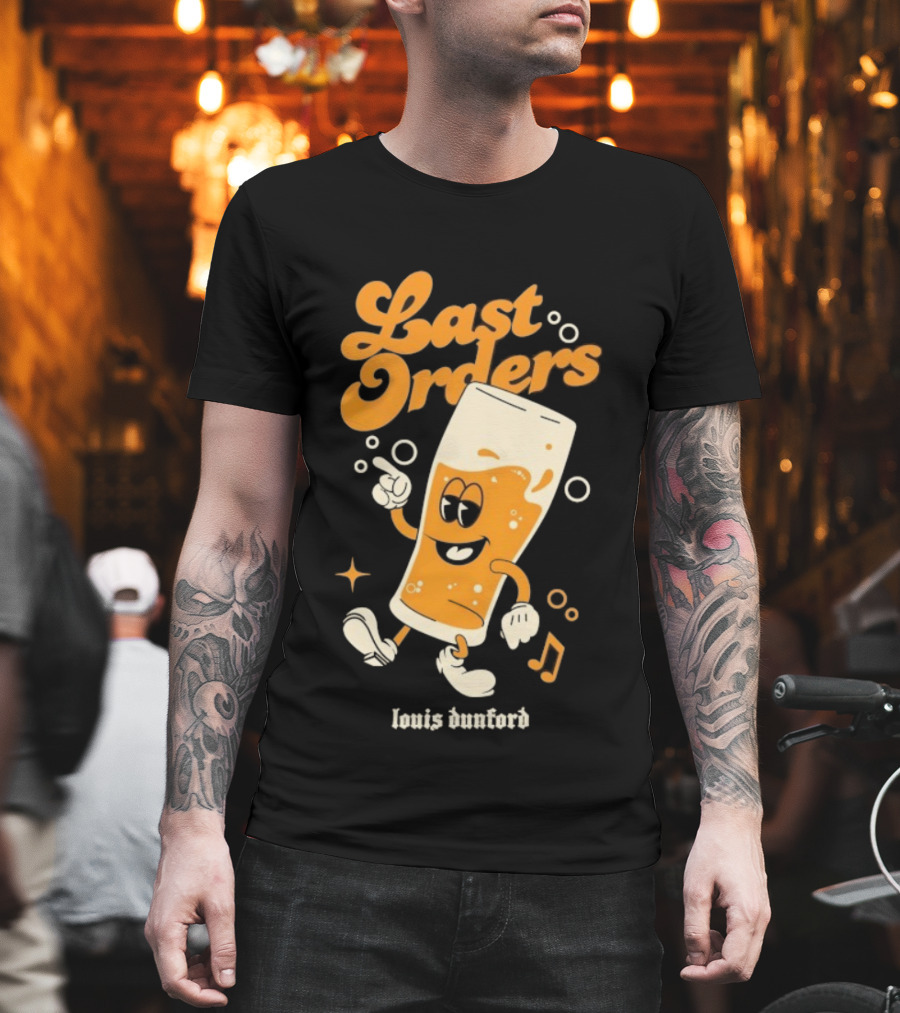 Louis Dunford Last Orders Be Lucky Animated Beer Glass T-Shirt