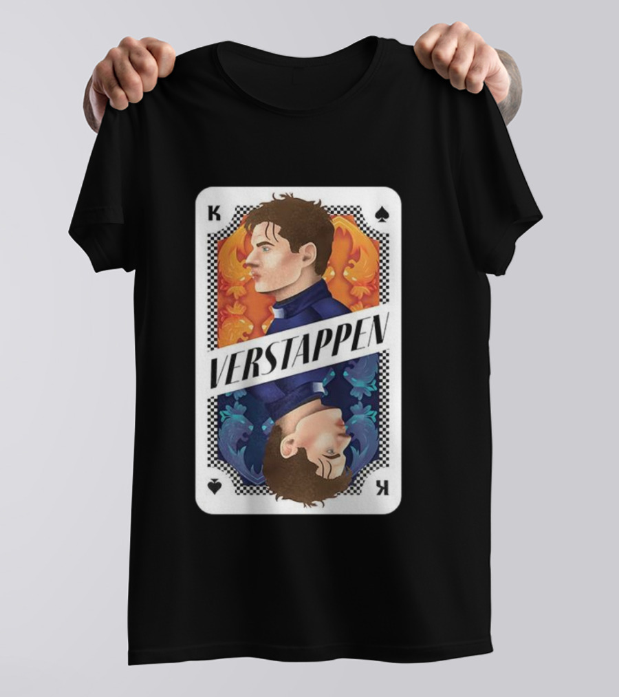 King Of Spades Verstappen Playing Card Illustration T-Shirt