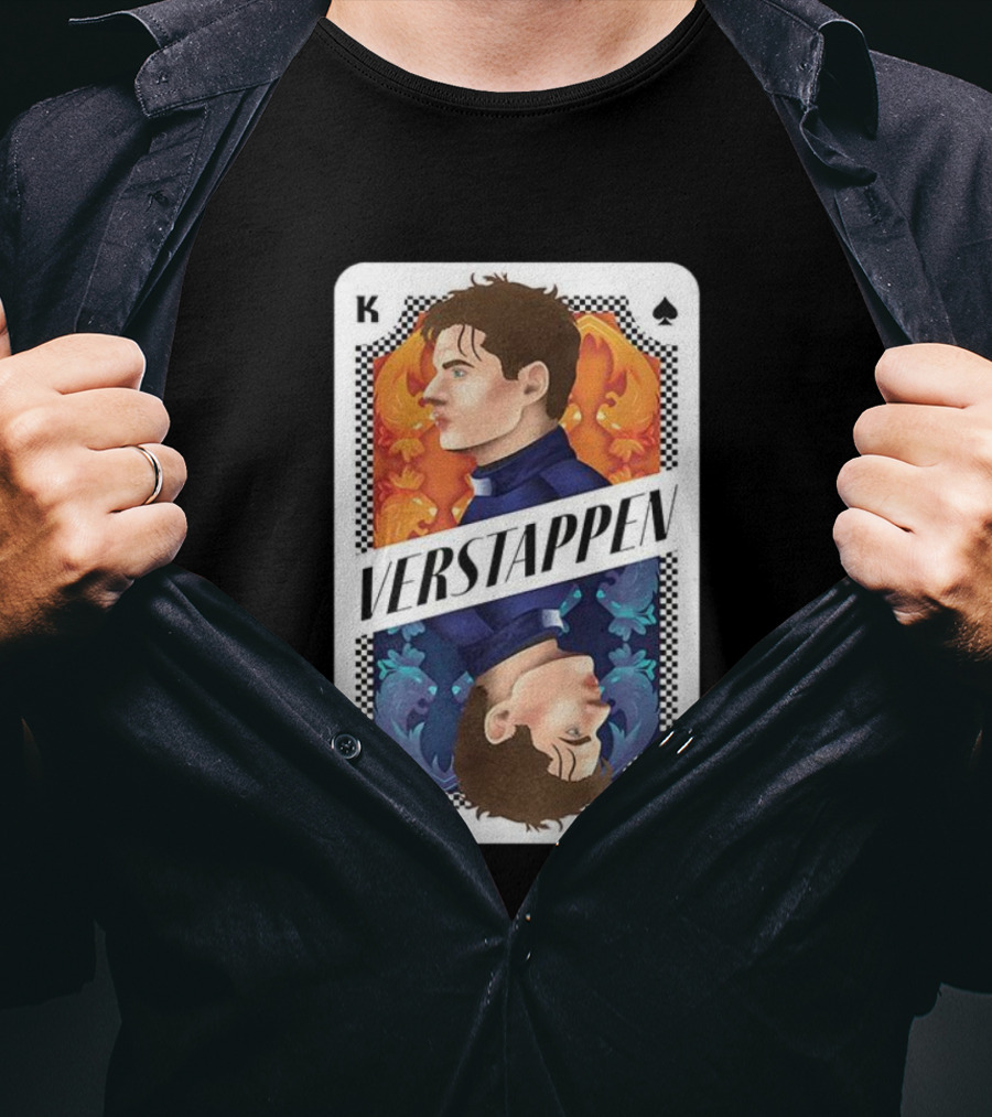 King Of Spades Verstappen Playing Card Illustration T-Shirt
