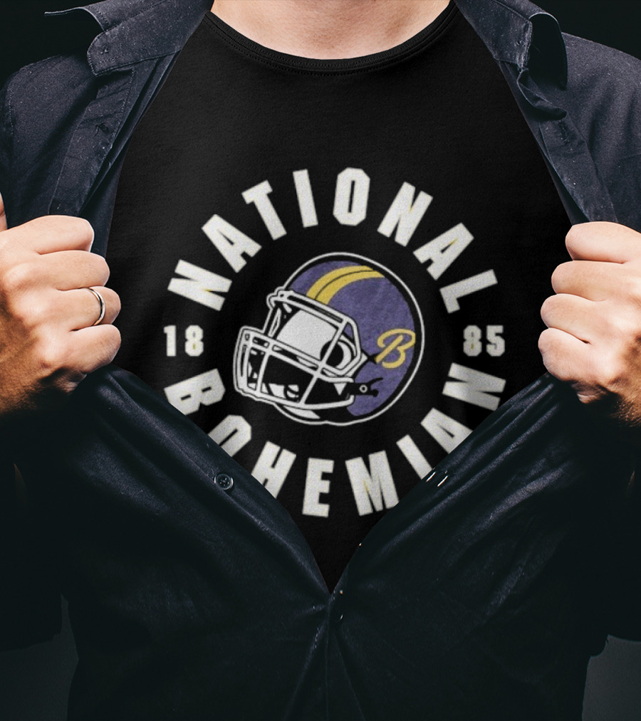 National Bohemian 1885 Football Helmet B Logo Retro Sports T-Shirt