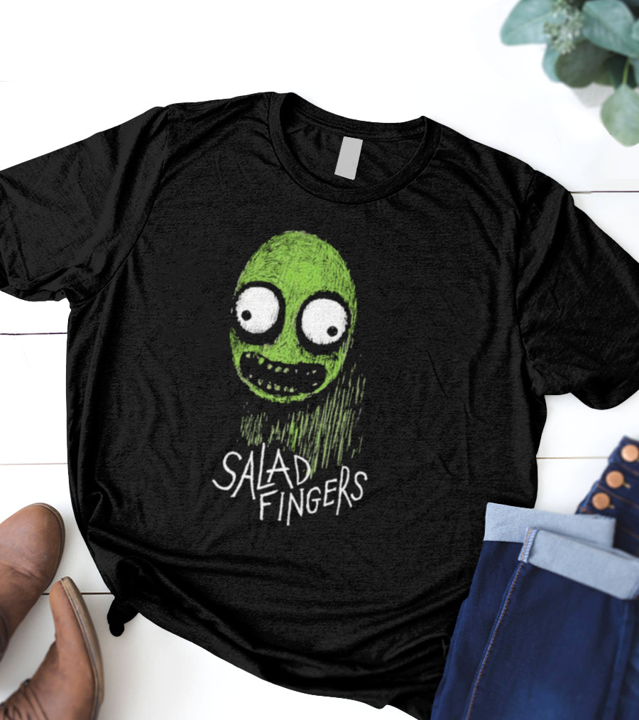 Salad Fingers Green Face Horror Aesthetic T-Shirt