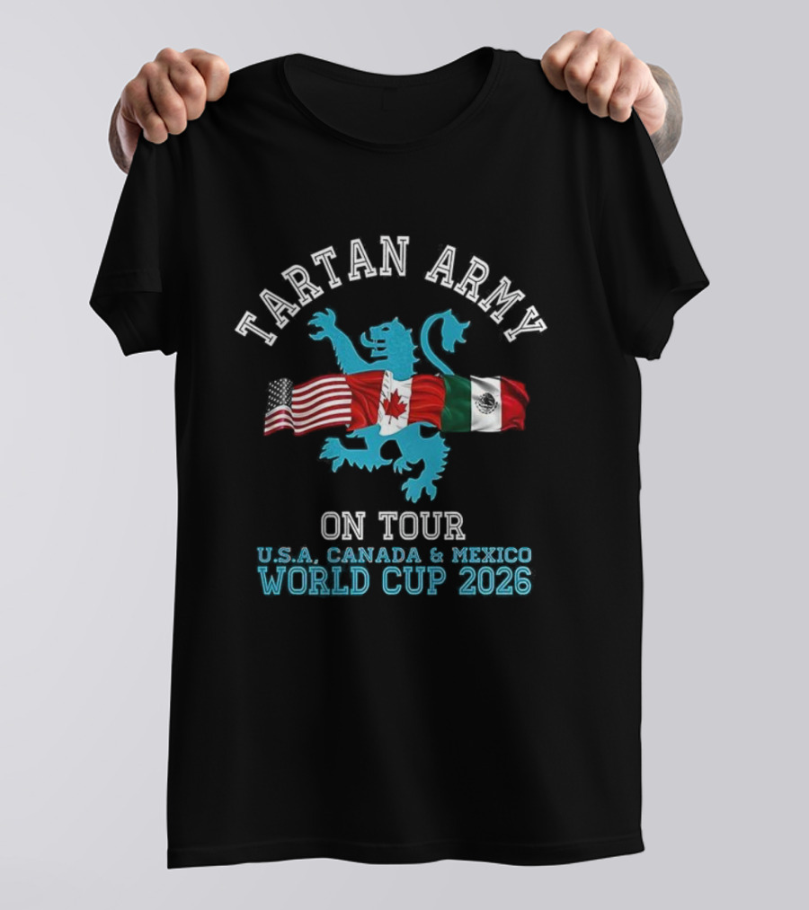 Tartan Army On Tour USA Canada Mexico World Cup 2026 T-Shirt