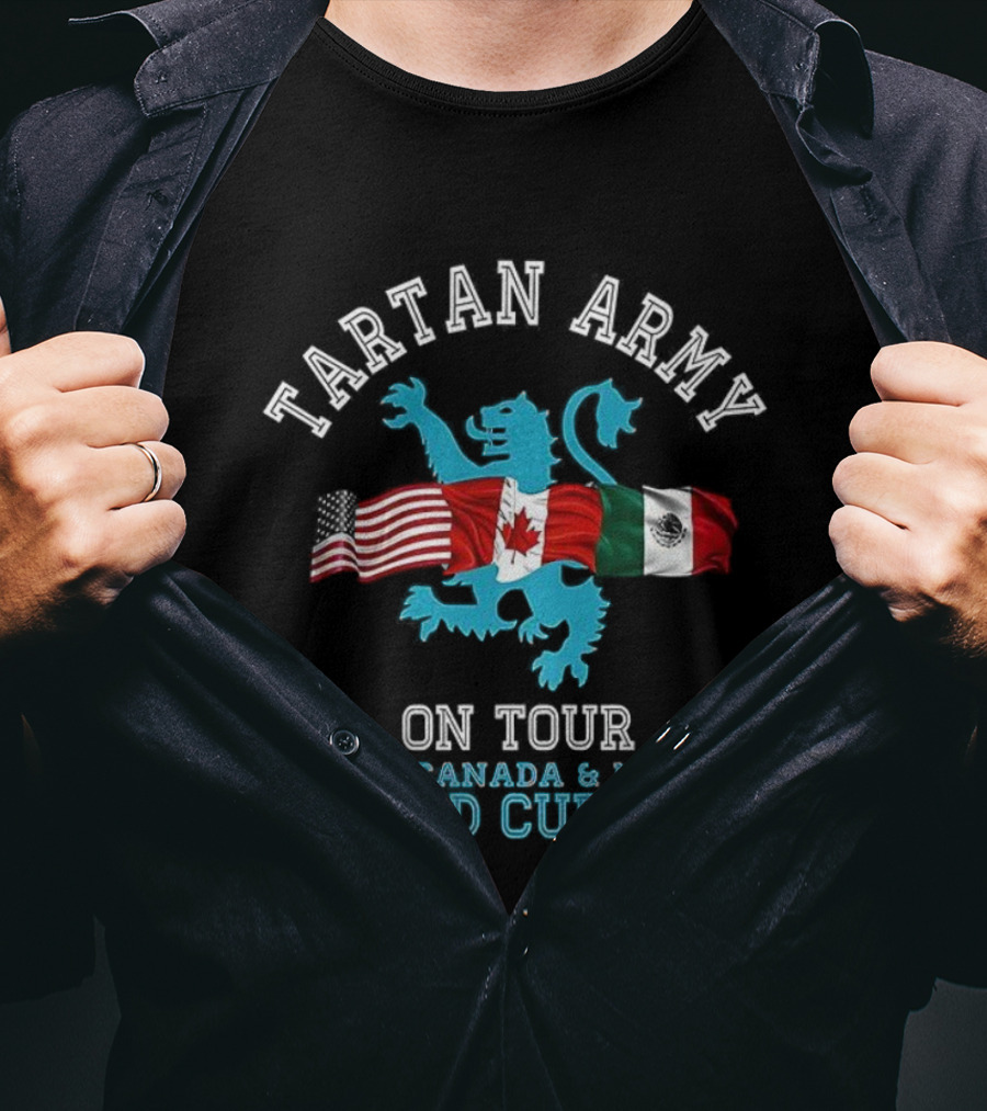 Tartan Army On Tour USA Canada Mexico World Cup 2026 T-Shirt