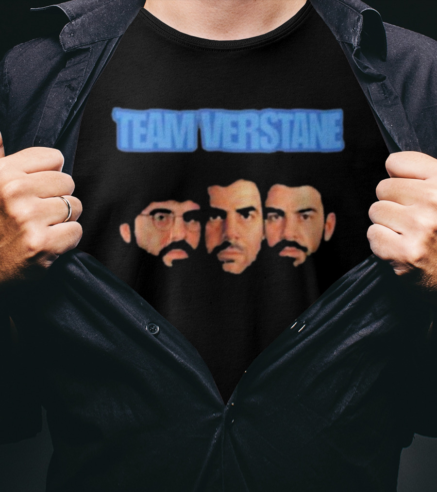 TEAM VERSTANE FACES WITH THREE CHARACTERS T-Shirt