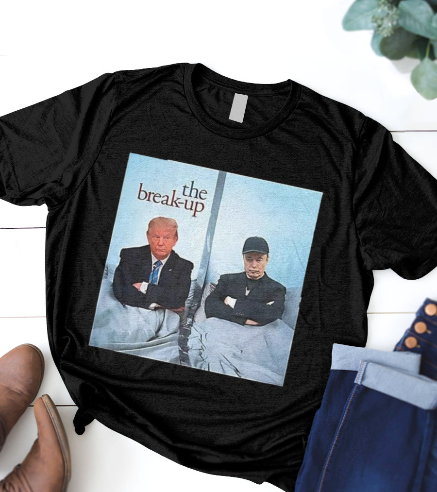 The Break-up Trump And Elon Musk Bed Divider T-Shirt