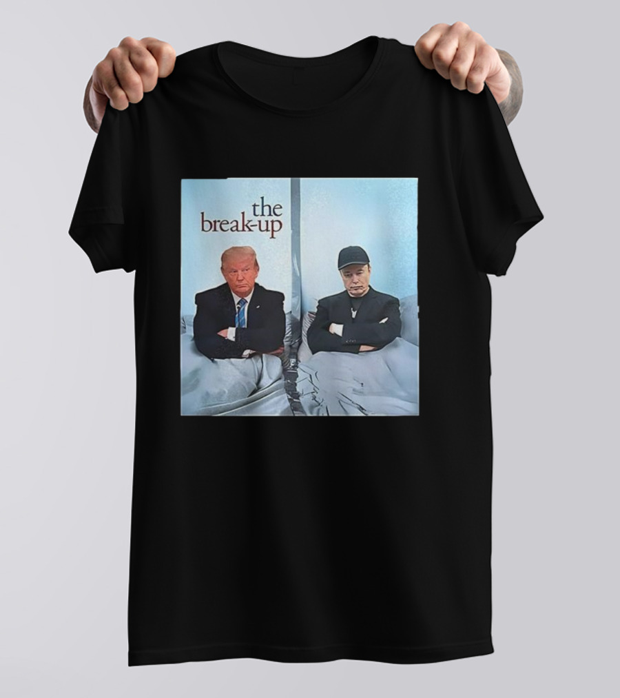 The Break-up Trump And Elon Musk Bed Divider T-Shirt