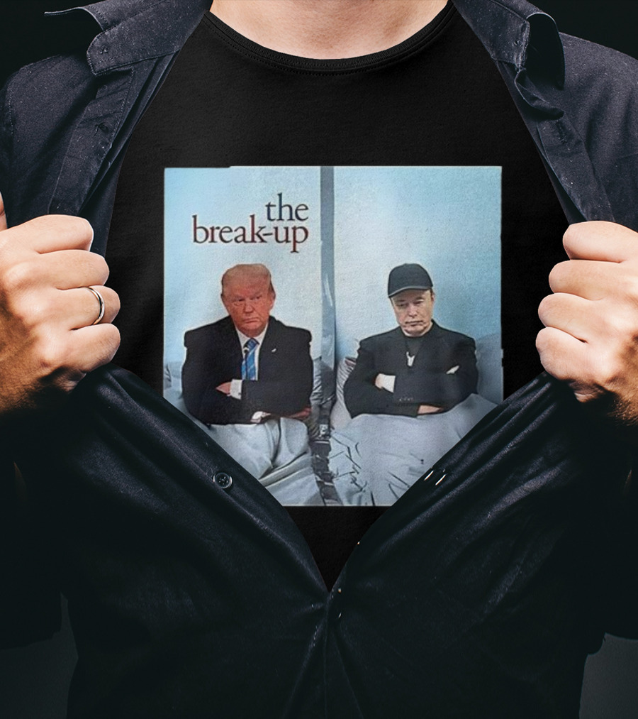 The Break-up Trump And Elon Musk Bed Divider T-Shirt