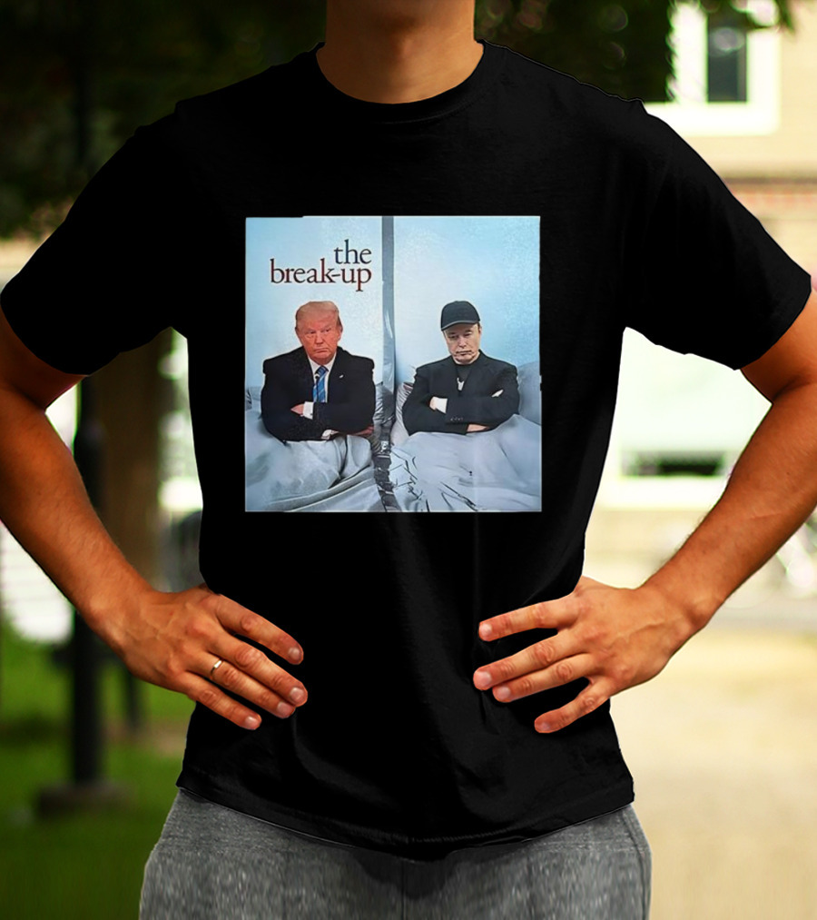 The Break-up Trump And Elon Musk Bed Divider T-Shirt