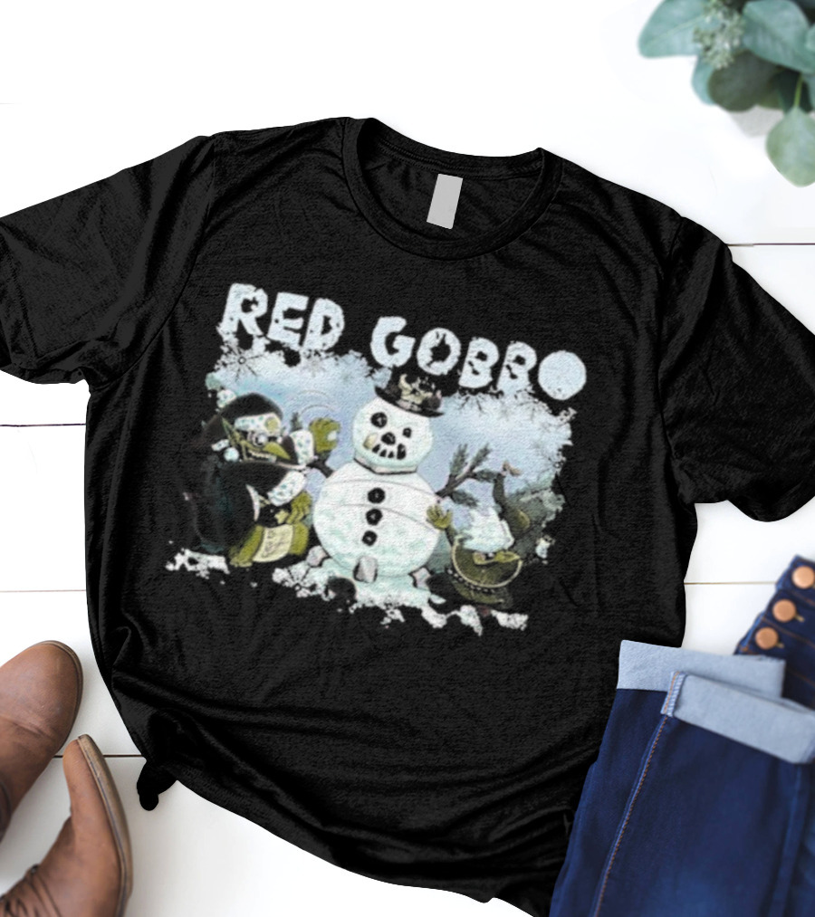 Warhammer Red Gobbo Merry Grotmas Christmas Snowman Festive Fantasy Grot Holiday T-Shirt