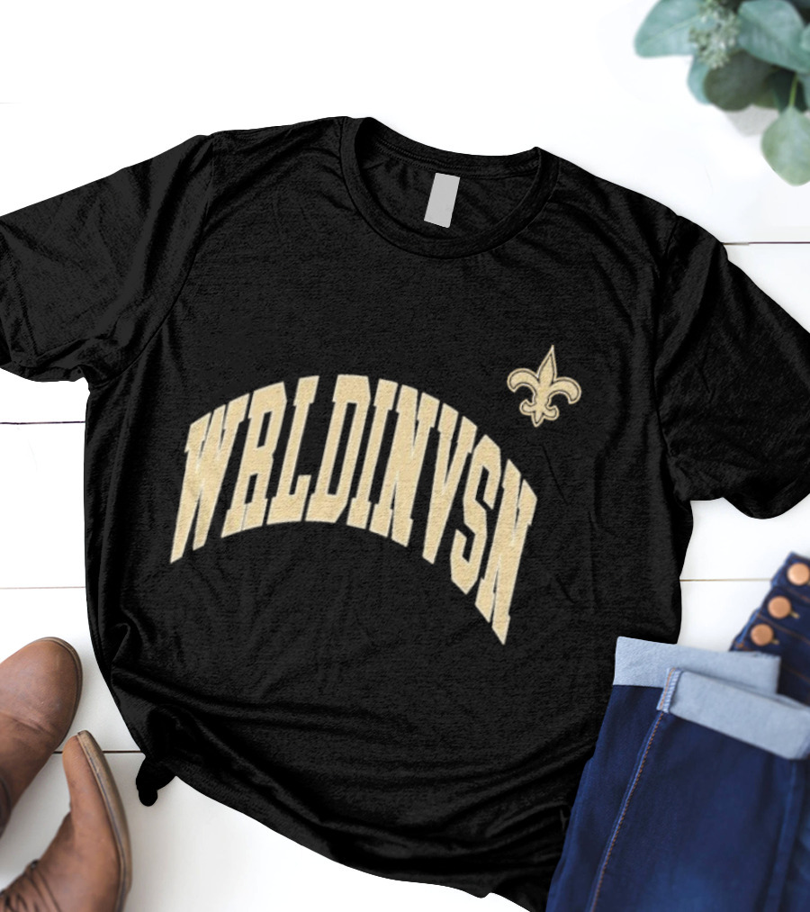 WRLDINVSN New Orleans Saints Fleur-de-Lis Collaboration T-Shirt