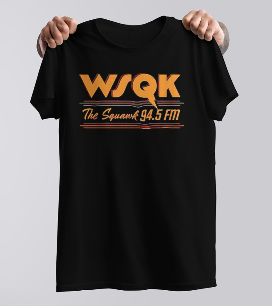 WSQK The Squawk 94.5 FM Radio Station Vintage Retro Style T-Shirt