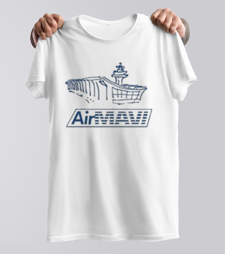 Air Mavi Aircraft Carrier Sketch Blueprint T-Shirt