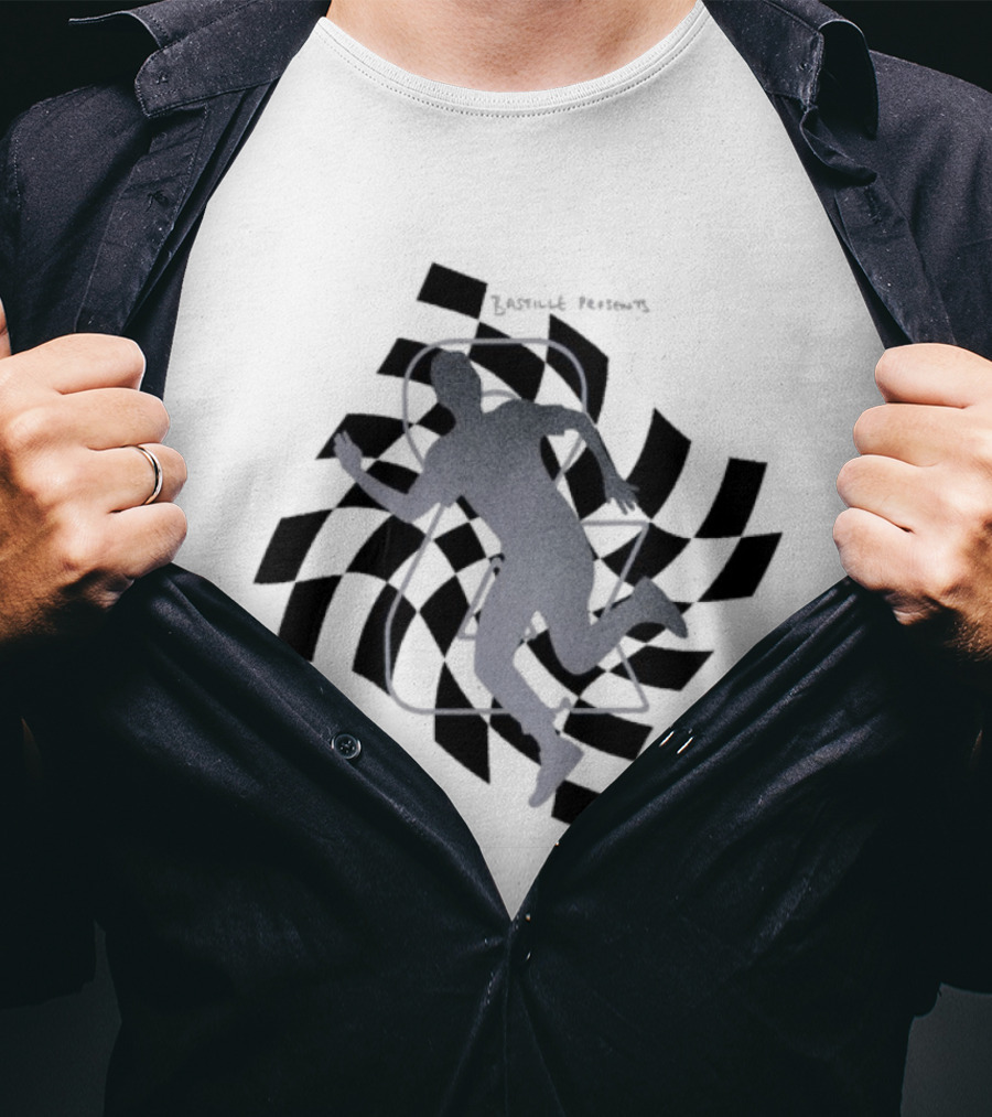 Bastille Checkered Runner Iconic Silhouette T-Shirt