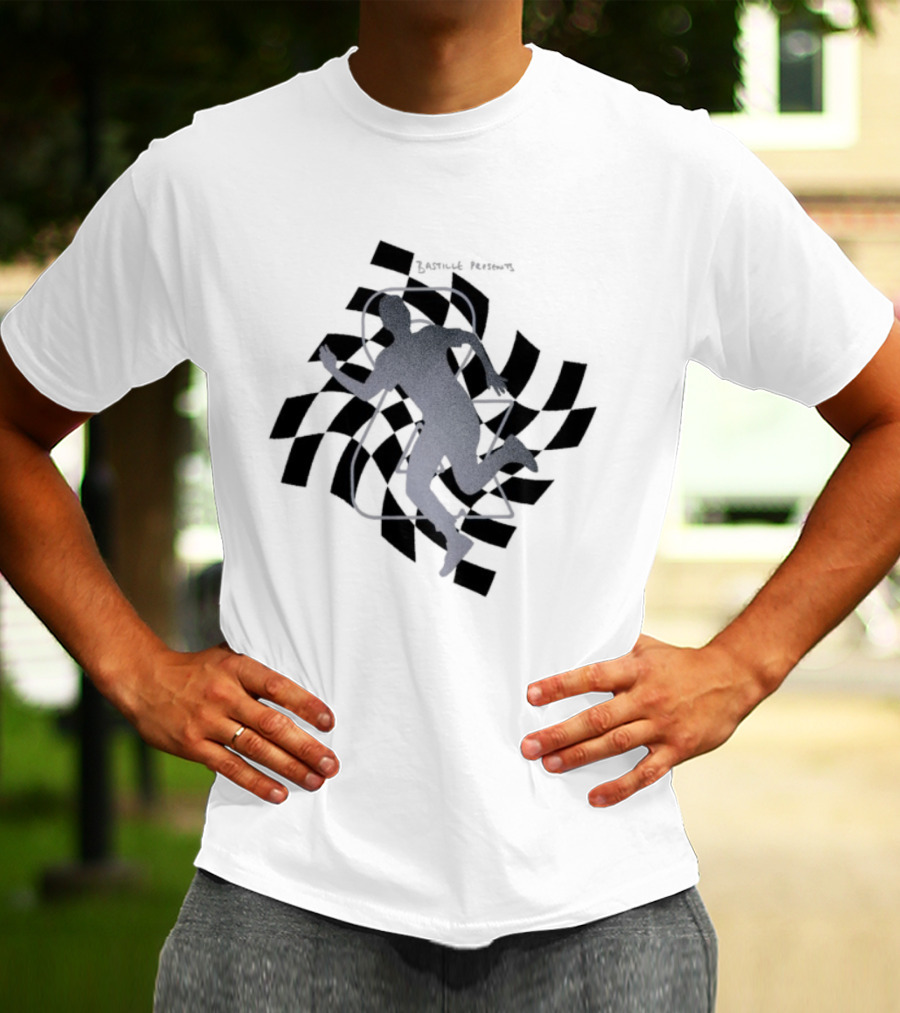 Bastille Checkered Runner Iconic Silhouette T-Shirt