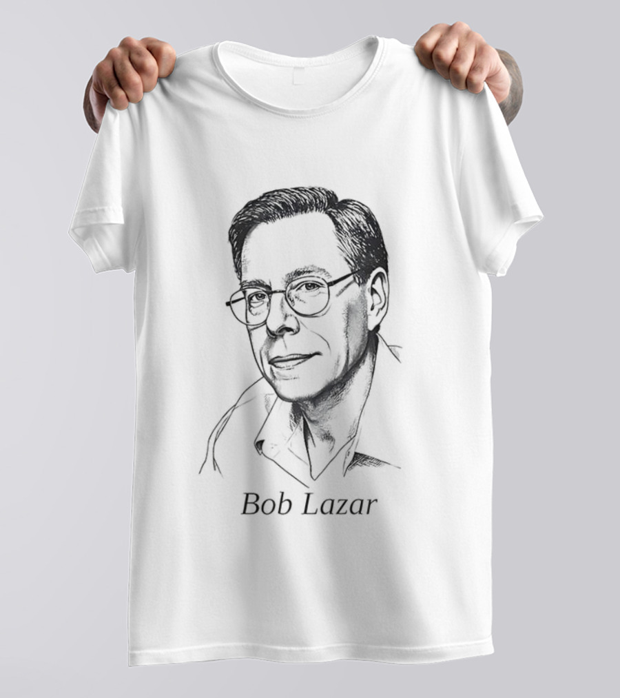 Bob Lazar UFO Conspiracy Theory Sketch T-Shirt