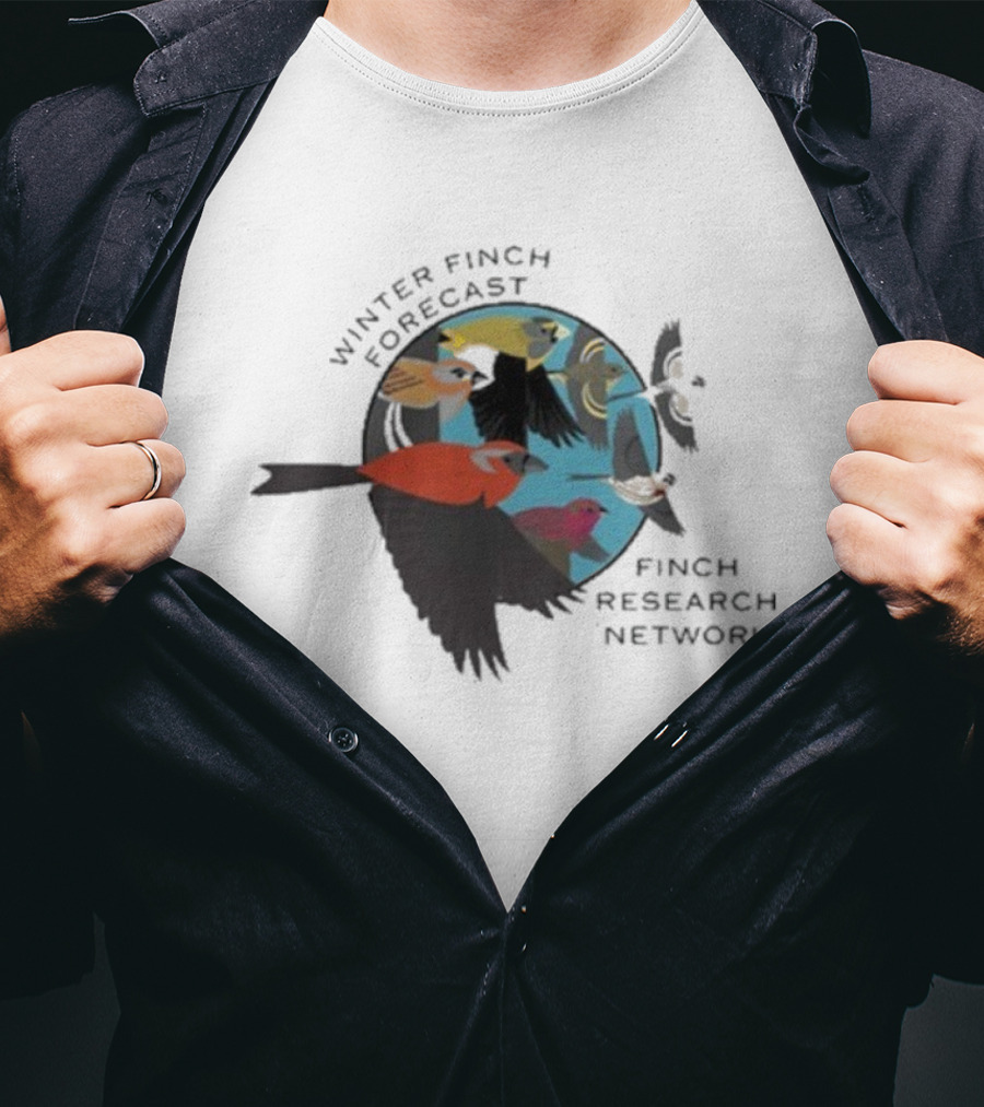 Winter Finch Forecast Finch Research Network Birds T-Shirt