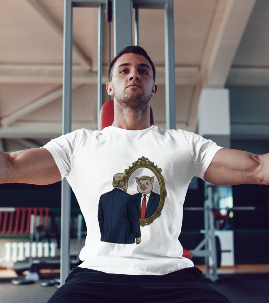 Jb Pritzker Quiet Piggy Trump Mirror Reflection T-Shirt