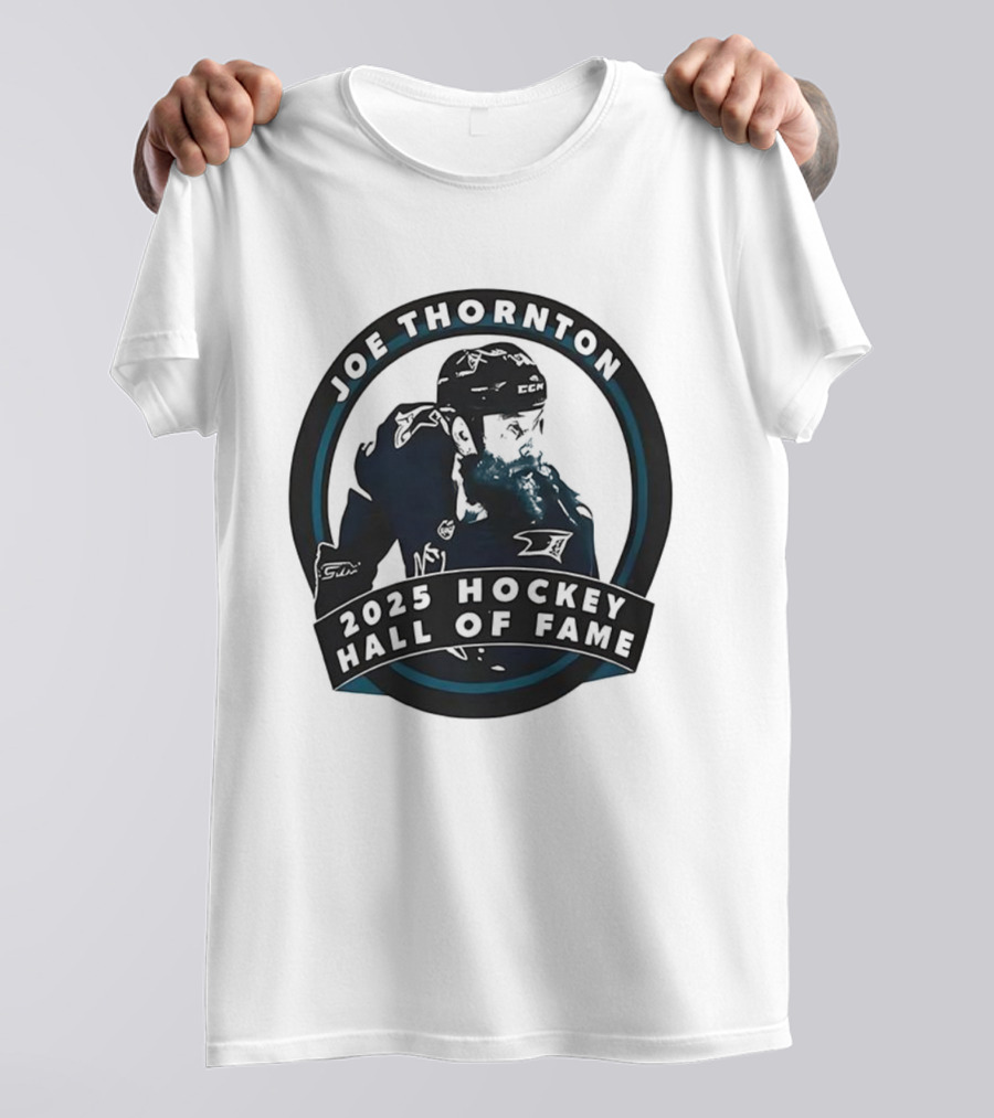 Joe Thornton 2025 Hockey Hall Of Fame Induction Tribute T-Shirt