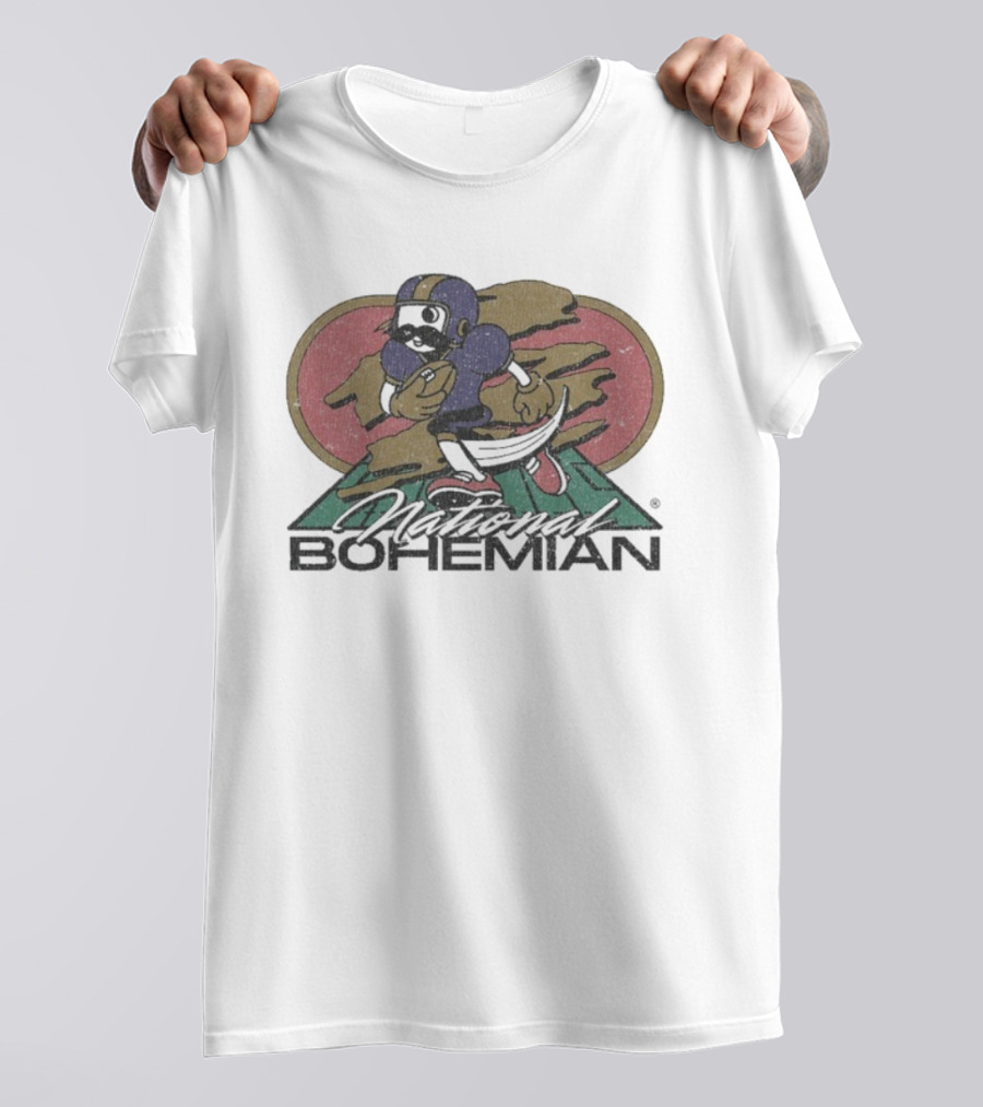 National Bohemian Game Day Boh Football Retro Style T-Shirt