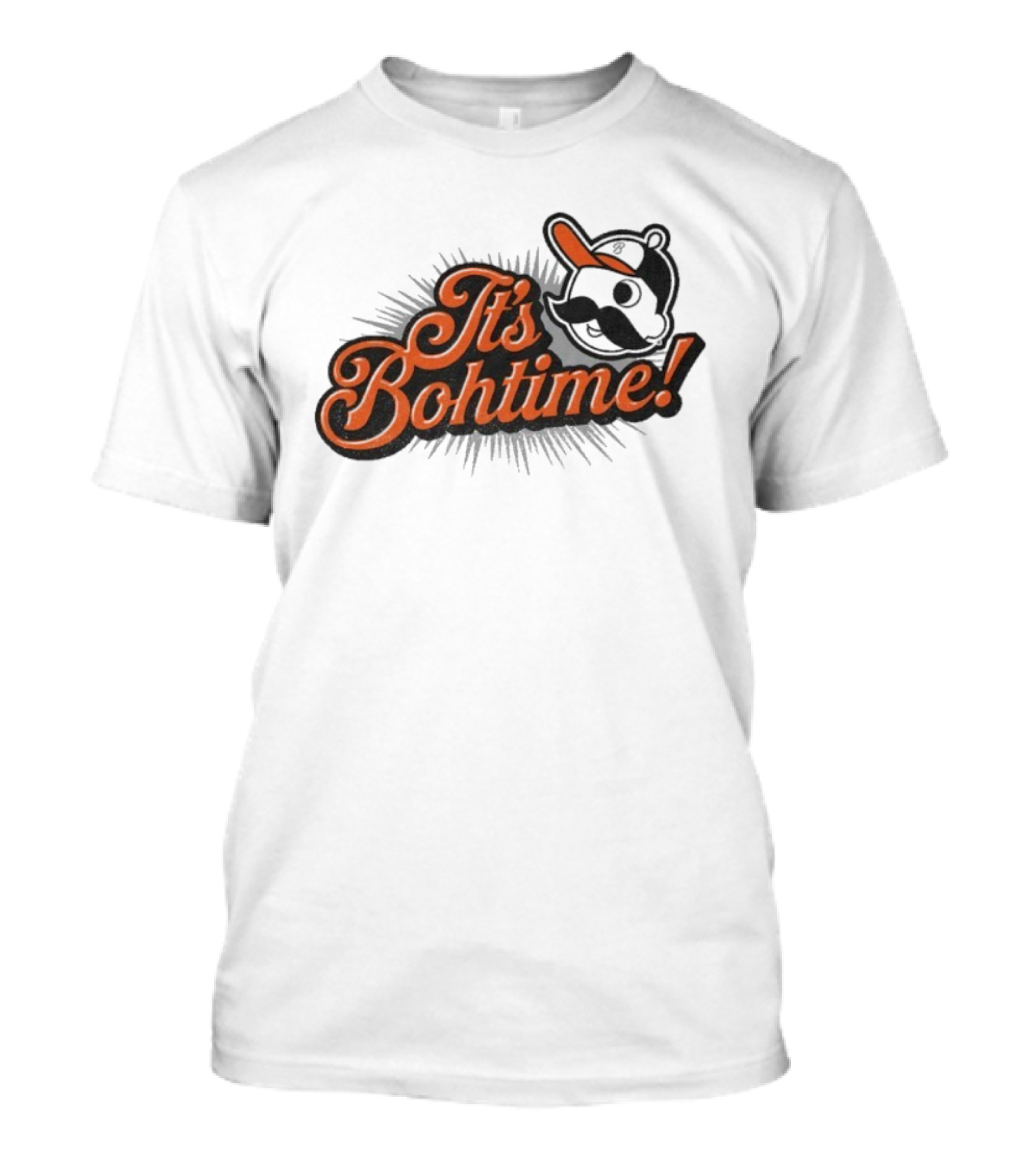 National Bohemian It's Bohtime Iconic Mustache Logo Vintage Style T-Shirt