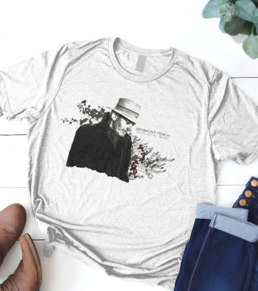 Benmont Tench The Melancholy Season Floral Style Fedora Portrait T-Shirt