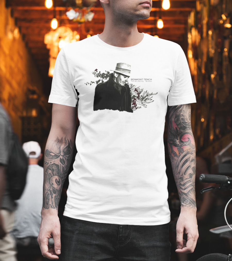 Benmont Tench The Melancholy Season Floral Style Fedora Portrait T-Shirt