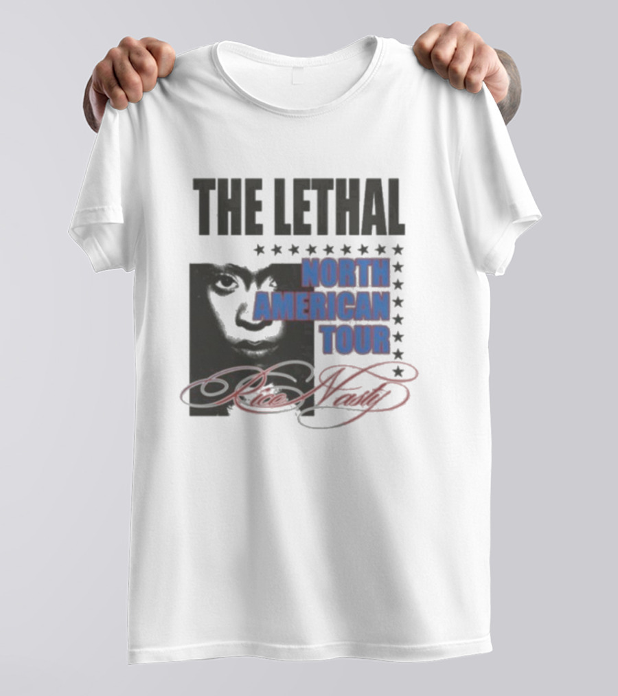 Rico Nasty The Lethal North American Tour 2025 2026 Stars Smiling Face T-Shirt