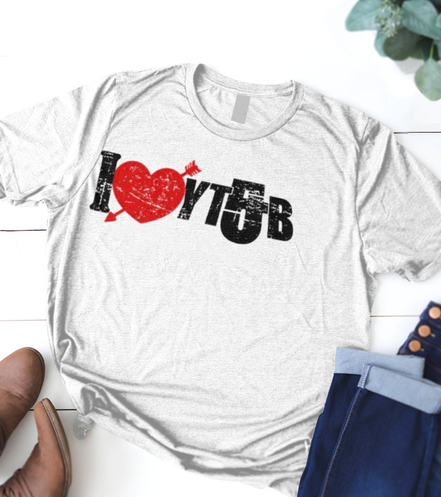 I Heart YTB Young And Bugsey Arrow Through Heart Icon T-Shirt