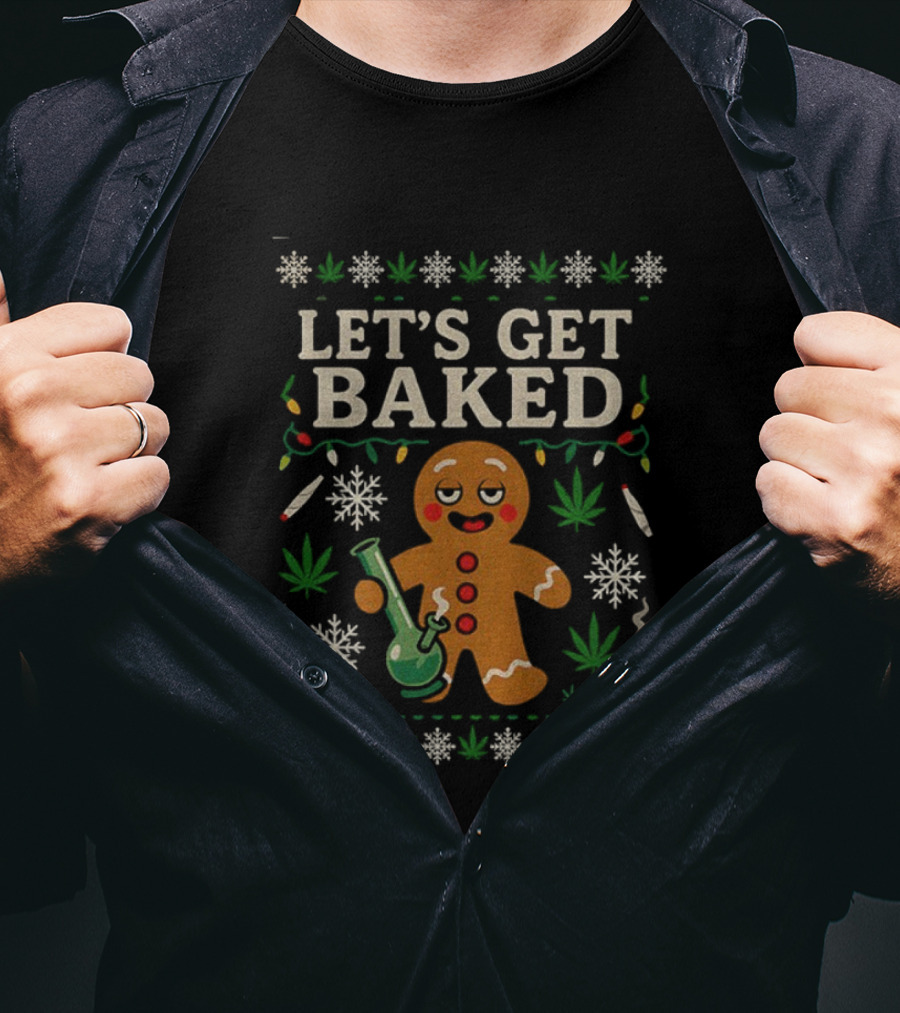 Let's Get Baked Funny Gingerbread Christmas T-Shirt