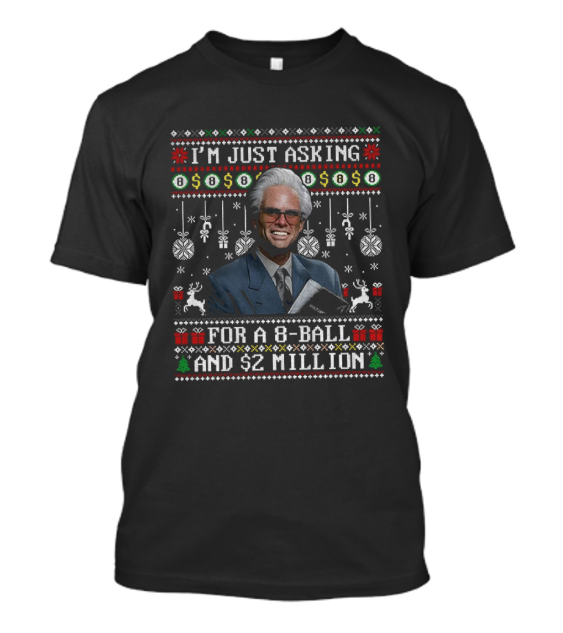 I'm Just Asking For A 8-Ball And $2 Million Ugly Xmas T-Shirt