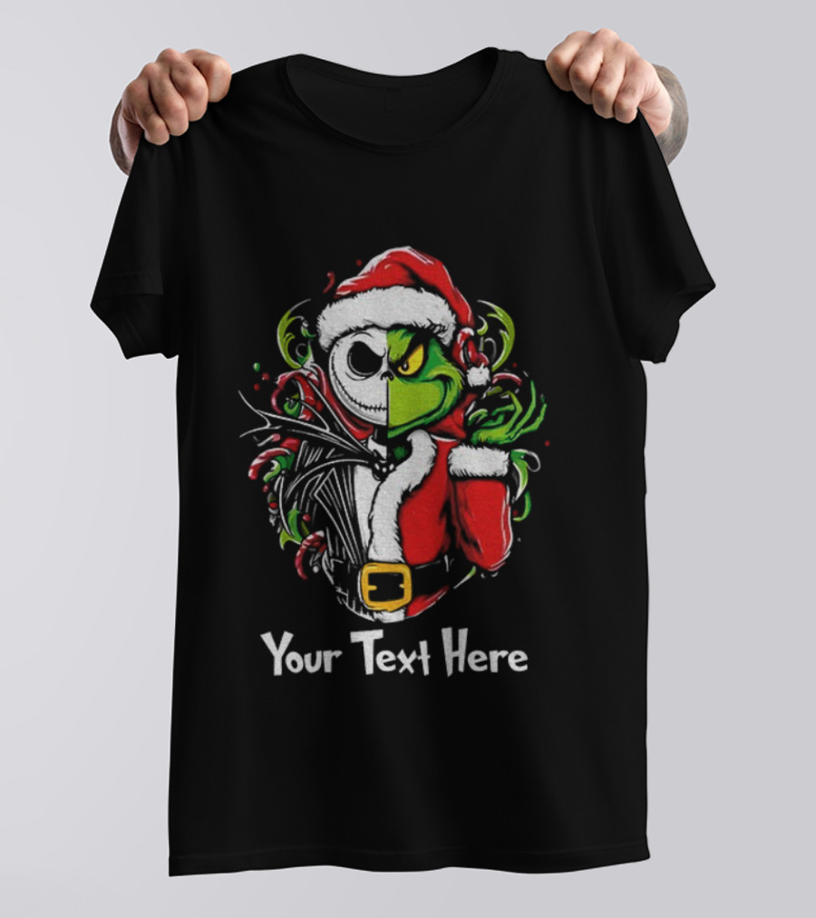 Jack Skellington Grinch Mashup Santa Claus Christmas T-Shirt