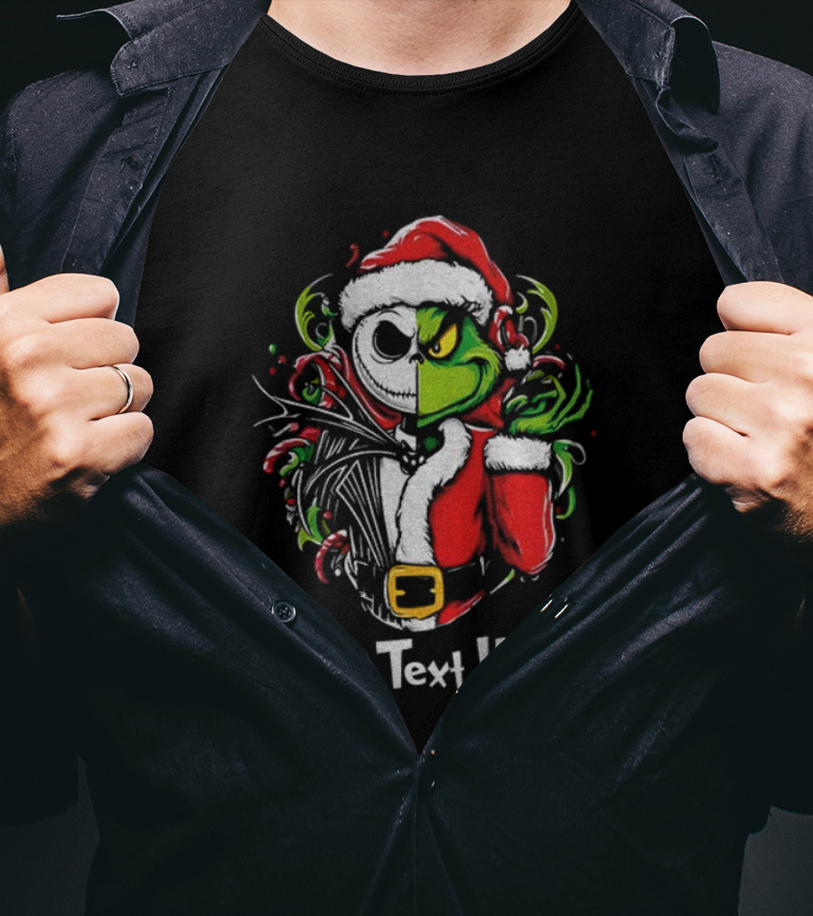 Jack Skellington Grinch Mashup Santa Claus Christmas T-Shirt
