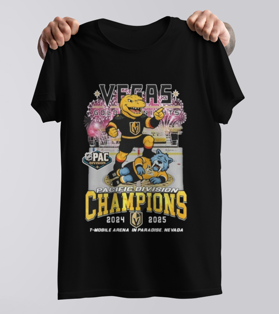 Vegas Golden Knights Stomp Nashville Predators PAC Division Champions 2024 2025 T-Mobile Arena Paradise Nevada T-Shirt