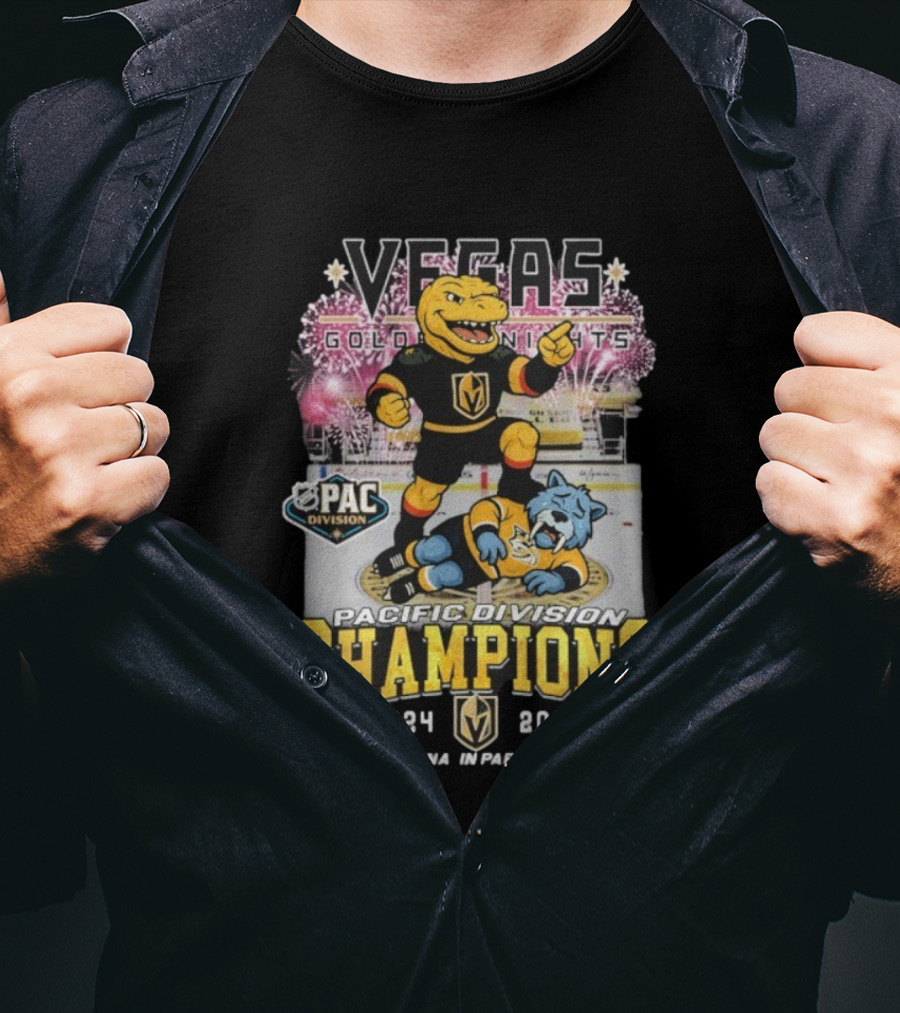 Vegas Golden Knights Stomp Nashville Predators PAC Division Champions 2024 2025 T-Mobile Arena Paradise Nevada T-Shirt