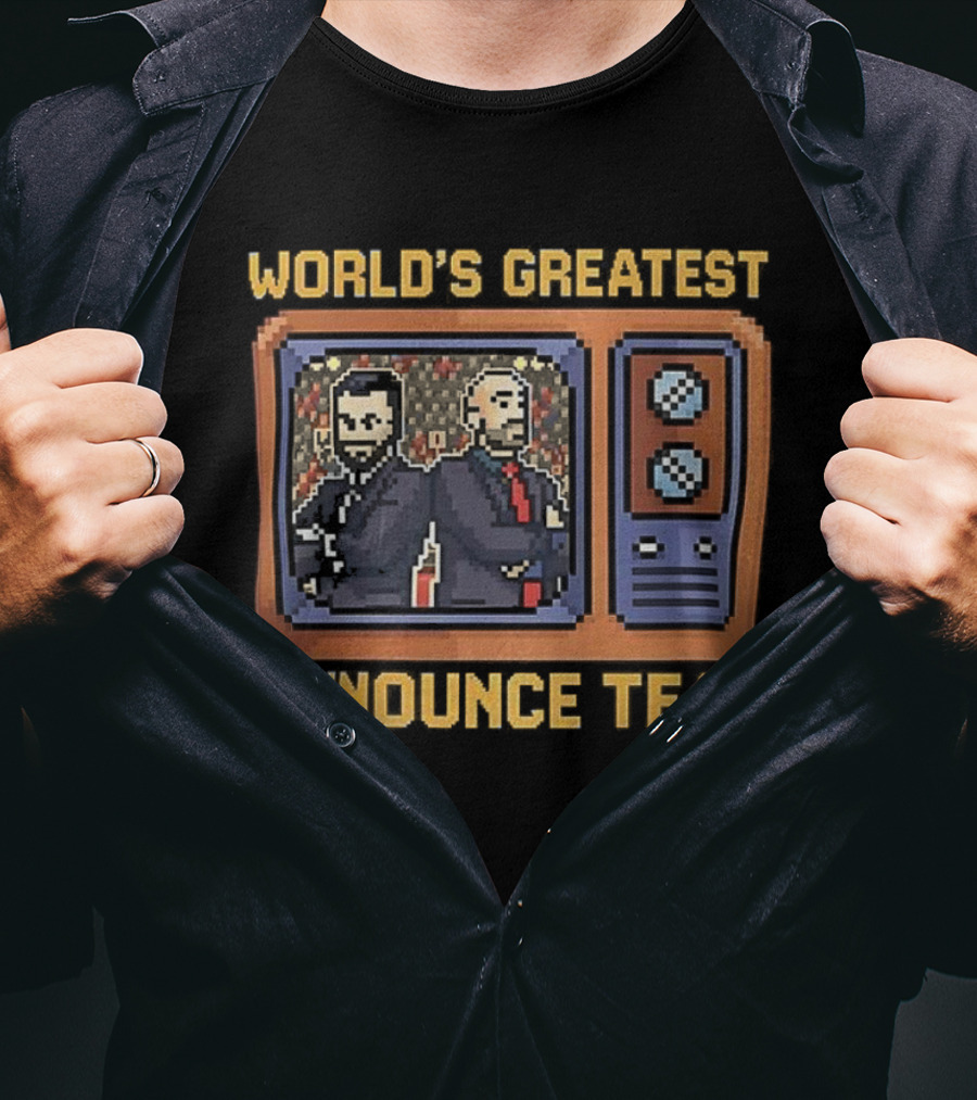 World’s Greatest Announce Team Retro TV Style T-Shirt