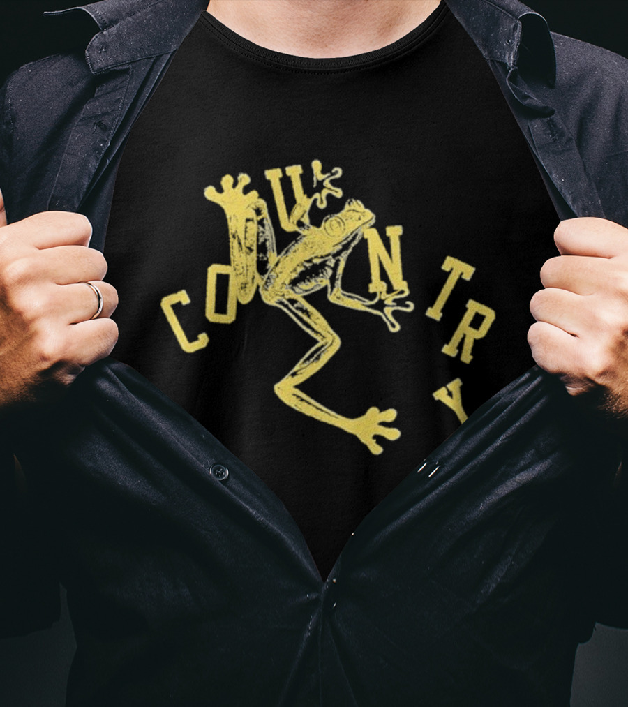 Medium Build Country Frog Retro Graphic Icon Frog T-Shirt