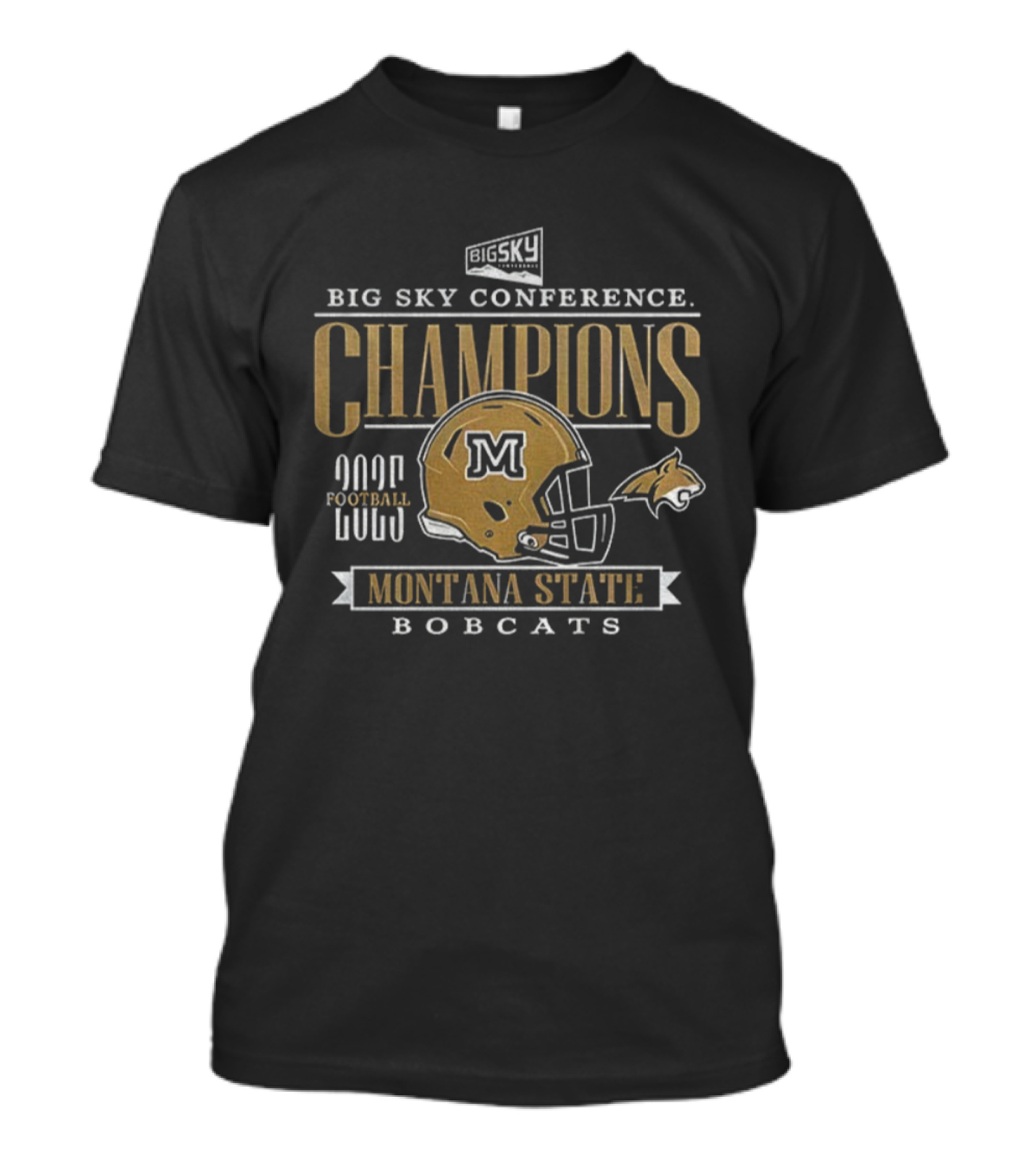 Big Sky Conference Champions 2025 Montana State Bobcats Football T-Shirt
