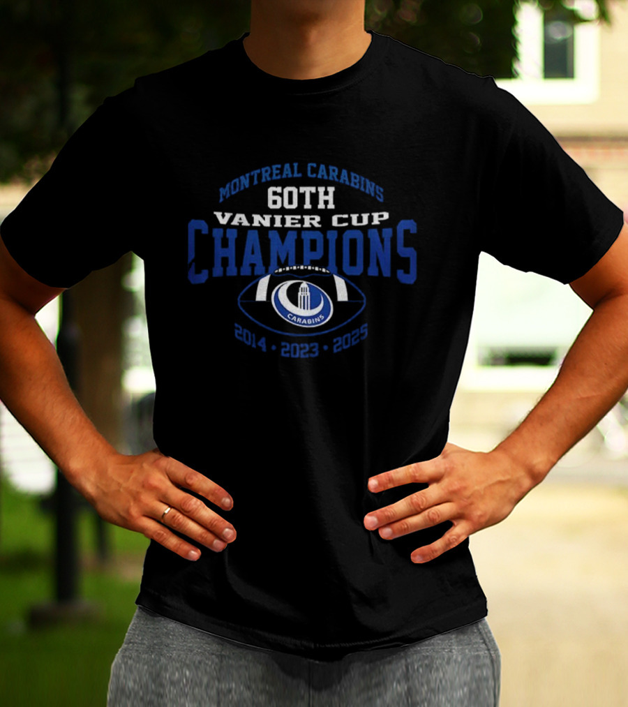 Montreal Carabins 60th Vanier Cup Champions 2014 2023 2025 T-Shirt