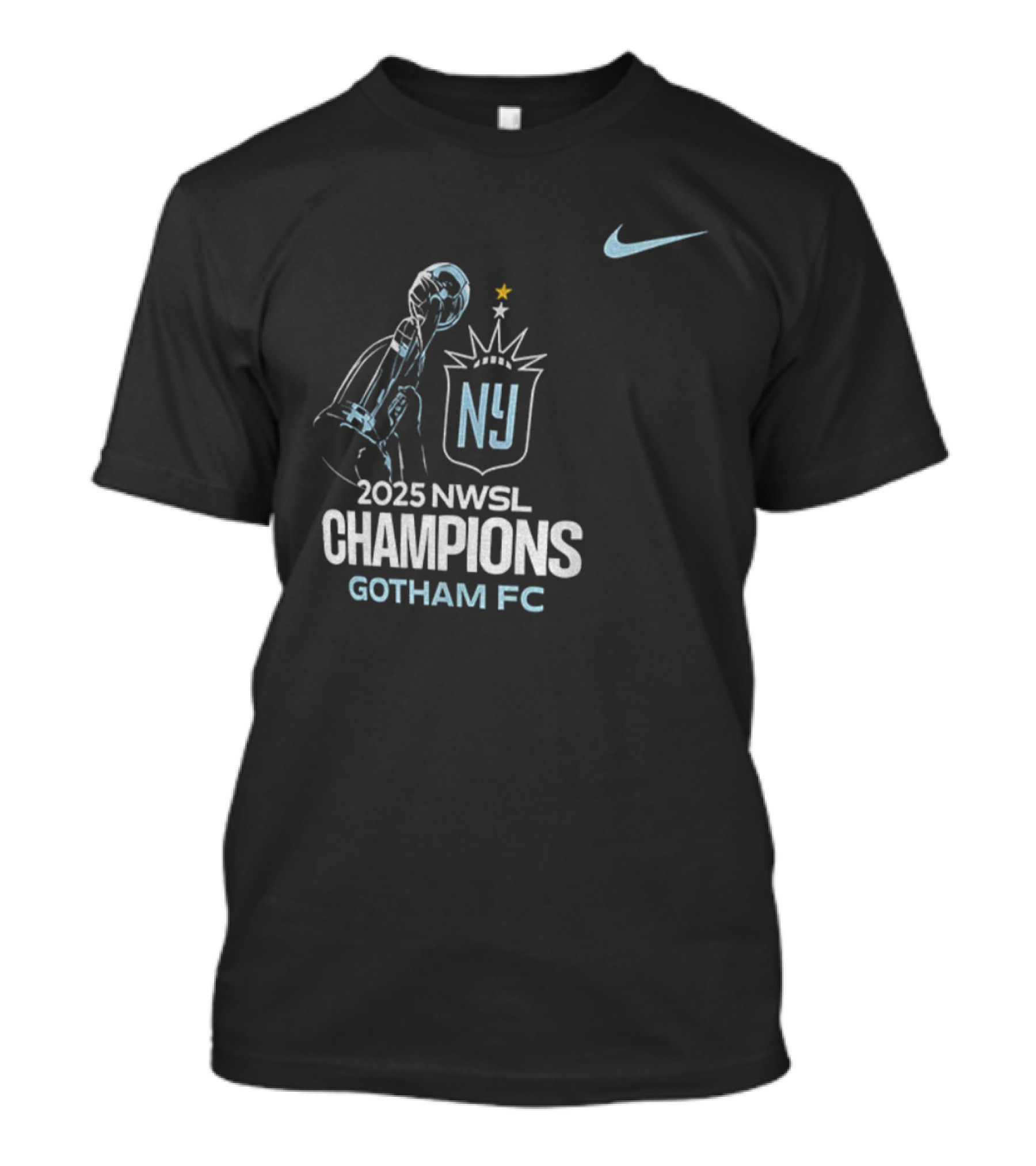 2025 NWSL Champions NJ Gotham FC New Jersey Soccer Victory T-Shirt
