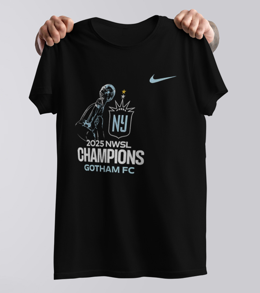 2025 NWSL Champions NJ Gotham FC New Jersey Soccer Victory T-Shirt